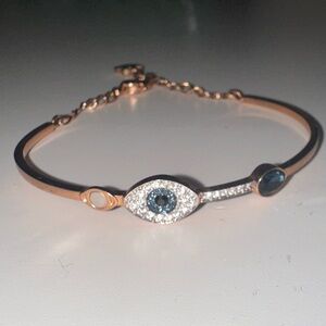 Swarovski Evil Eye Bracelet! Rose gold & crystal